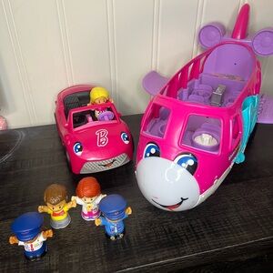 Little people Barbie car and airplane